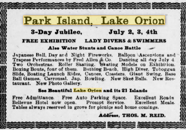 Park Island - Jul 1 1921 Ad (newer photo)